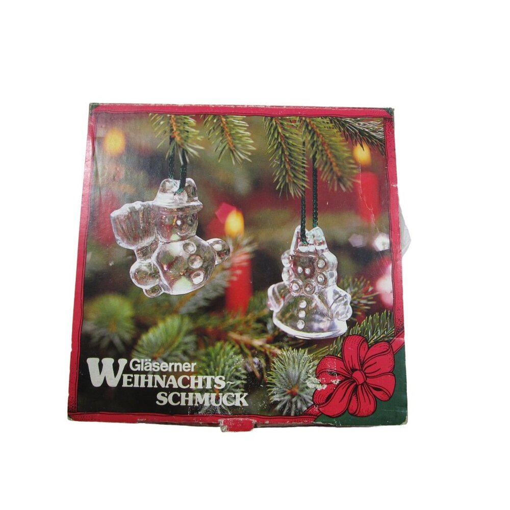 Vintage Goebel Clear Glass Weihnachtsschmuck Small Glass Christmas Tree Ornament